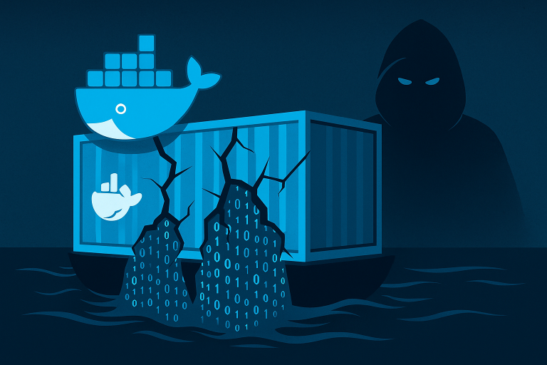 Developer working with Docker containers to build and deploy secure applications
